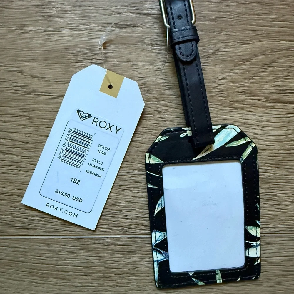 Roxy Black and Green Luggage Tag - Picture 2 of 4
